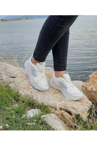 Lumberjack Lılıan, Beyaz Renk Kalın Tabanlı Ortapedik Spor Ayakk - 469620551