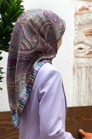 Twill İpek Eşarp Mürdüm-1 - 60776 Mürdüm