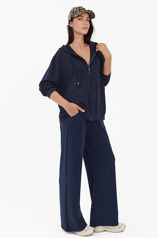 Hiccup Modal Touch Fermuarlı Kapşonlu Sweatshirt Lacivert