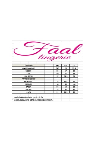 Faal 8812 Kadın Büyük Beden Uzun Kollu Dantel Detaylı Bisiklet Yaka Pijama Takım-somon SOMON