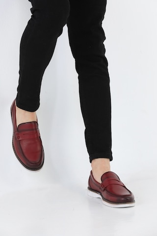 M.Karaca Hakiki Deri Ortopedik Klasik Erkek Ayakkabı Bordo