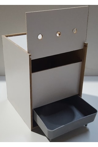 Muhabbet Kuş Yuvası Sürgülü Plastik Folluk Ahşap Mdf Yuvalık