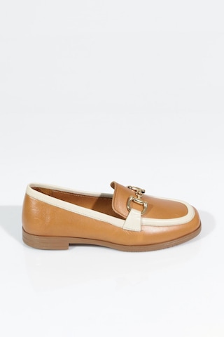 Dgn 07-1 Kadin Aksesuarli Loafer Ayakkabi Taba