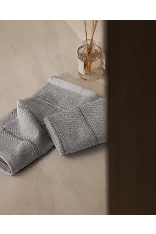 Madame Coco Celeste 2'li %100 Pamuk El Havlusu - Gri - 30x30 Cm 8684427342589 Çok Renkli