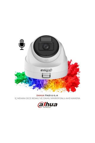 2mp Full Hd Dome Kamera Hac T1a21p U Il A 0280b 25 Metre Renkli Gece Görüşlü Mikrofonlu