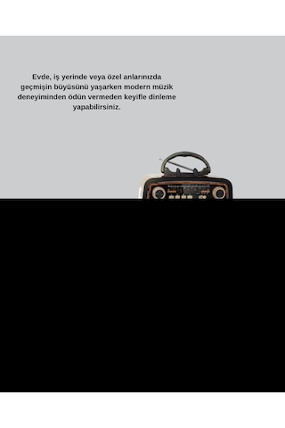 Ahşap Dokulu Bluetooth Müzik Kutusu Vintage Led Tasarımıyla Modern Ses Deneyimi - Lisinya