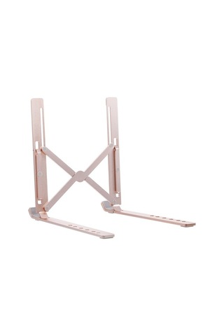 Fastbuy Alüminyum Gümüş Pembe Bilgisayar Tutucu, 6 Seviye Katlanabilir Soğutucu Yükseklik Ayarı