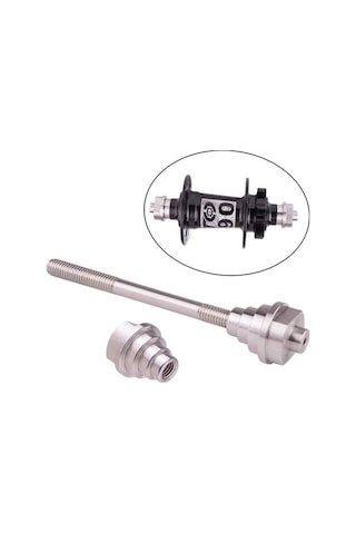 Pazly Bisiklet Tekerlek Göbeği Truing Standı Thru Aks Gümüş Renk Gümüş