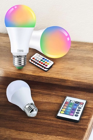 Rgb Led Lamba Led Işık Ampul Renk Değiştirebilen 100 Watt - Bayi Depom Diğer 96777422