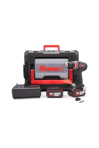 Kress KUA72.1 20V/4.0Ah Li-İon Çift Akülü Kömürsüz Profesyonel Şarjlı Matkap
