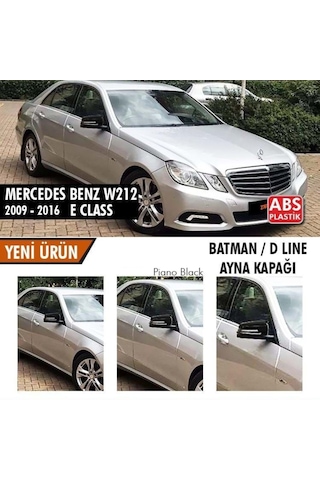 Mercedes Benz W212 2009-2016 Batman Yarasa Ayna Kapağı Piano Black Abs Plastik