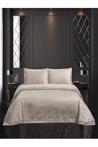 Shonıl Marvella Yatak Örtüsü Takımı Bej