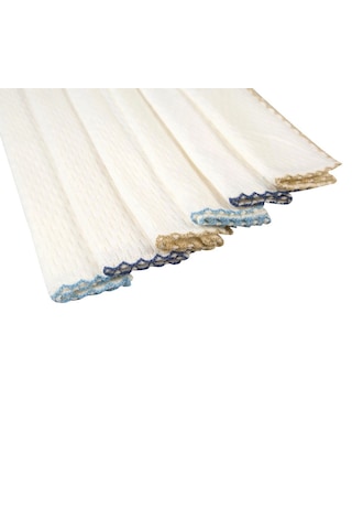Bebekevi 755 6 Parça Penye Mendil 25 x 25 CM Mavi