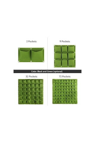 Ulzyvf Duvara Monte Bitki Yetiştirme Torbası - Reedark Pratik Ev Bahçe Dekorasyonu Çantası