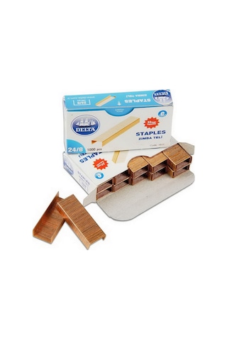 Delta 24/8 Zımba Teli Sarı 1000 Li 10 Kutu 10.000 Adet (1521)