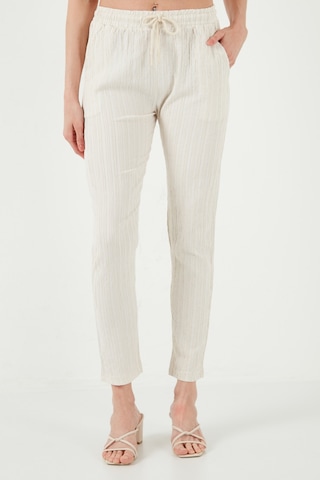 Lela Slim Fit Normal Bel Cepli Bayan Pantolon 5865297 Taş
