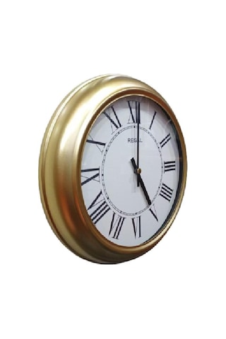 Regal 4290 Gwr Özel Seri Metal Kasa Akar Sessiz Saniyeli Duvar Saati Çok Renkli