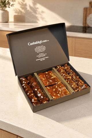 Canbakkal Gümüşhane Karışık Pestil ve Köme Paketi Sade Yaprak Pestil Cevizli Köme ve Pikolalı Köme 1 KG