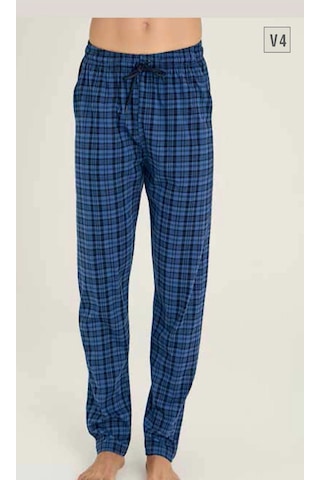 Tek Alt Kareli Desen Pantalon Kly 306 Acı Kahverengi