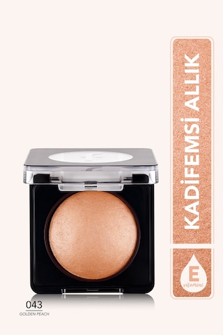 Flormar Işıltılı Fırınlanmış Allık - Baked Blush-On - 043 Golden Peach - 8682536051439