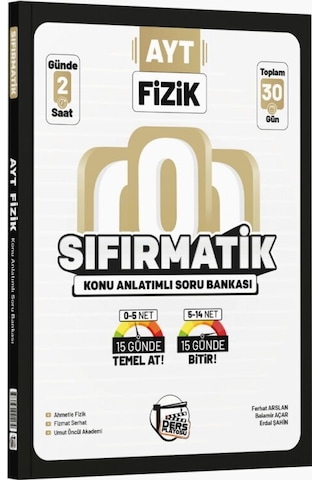 2027 Ders Platosu Ayt Fizik Sıfırmatik Konu Anlatımlı Soru Bankası