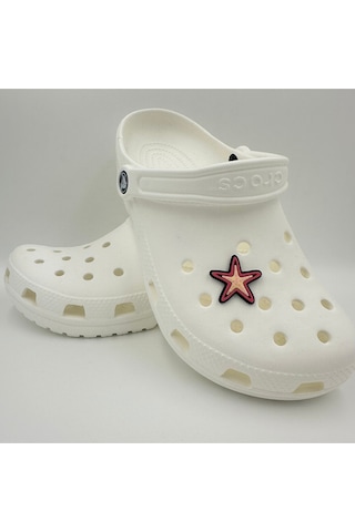 Crocs Terlik Süsü Ve Aksesuarı , Çanta Süsü Jibbitz 3d Kabartmadeniz Yıldızı 02 Görsel Figür Aksesuar Pembe-sarı-siyah