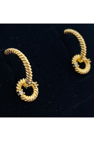 Halka Sallantılı Küpe Serenay Küpe Kararmaz Xuping Gold Gold