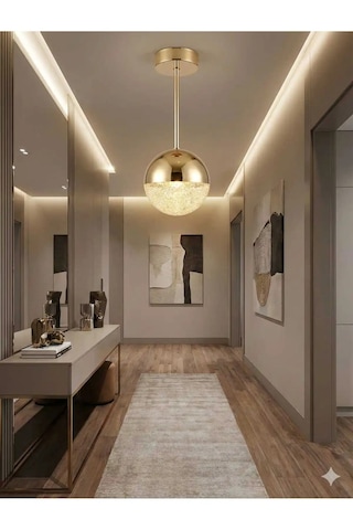 Bohem Aydınlatma Tavana Sıfır Gold 3 Renk Led Modern Top Avize Antre/hol Banyo Avizesi Gold 1
