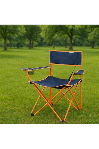Eco Ergonomik Katlanır Kamp Sandalyesi Lacivert