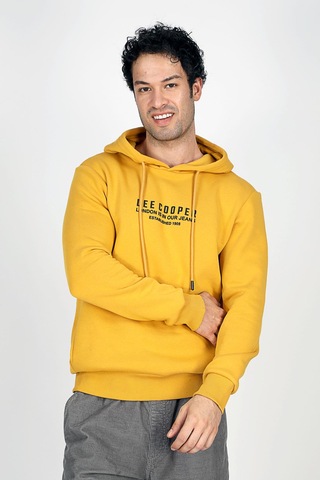 Lee Cooper Faust Erkek Kapüşonlu Sweatshirt Hardal-20416-hardal Hardal