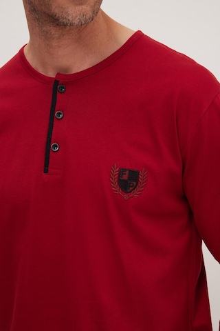 Tudors Erkek Standart Fit Normal Kesim %100 Pamuk Bisiklet Yaka Beli Lastikli Siyah Pijama Takımı-37944 Siyah