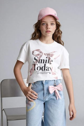 Defacto 26y801002477 Ekru Kız Çocuk T-shirt G1768a8/er85 Ekru