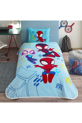 Taç Lisanslı Spidey Amazing Teamtek Kişilik Pamuk Pike Takımı 000000001000049938 Çok Renkli