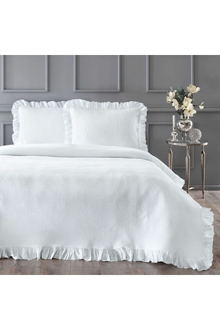 Linens Bsp Çift Kişilik Yatak Örtüsü Seti Beyaz