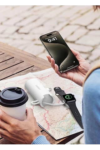 Earldom PD46 5000 mAh Type-C 20 W Hızlı Şarj Mini Powerbank Beyaz