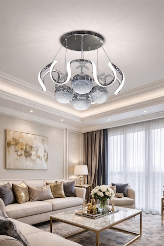 Vega Krom 3 Renk Led Avize 4 Toplu So Led Teknolejisi İle Doanatılmıstır