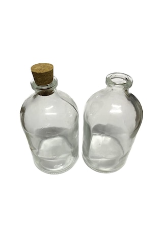 100cc Mantar Tıpalı Cam Şişe Söz Düğün Nikah Kına 100 Adet