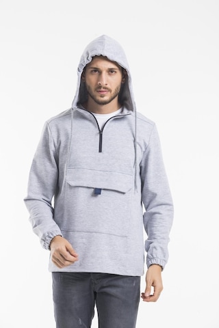 Erkek Kapşonlu Yarım Fermuarlı Sweatshirt Spr 20k52 001