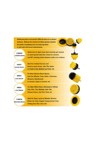 Matkaplar İçin 7 Adet Beyaz Yumuşak Kıllı Temizleme Fırçası.