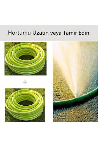 1/2 Lux Hortum Eki 3 Adet Bahçe Hortumu Hızlı Bağlantı Aparatı Dayanıklı Sulama Adaptörü 1