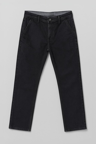 Erkek Siyah Slim Straight Likralı Jean Pantolon Siyah