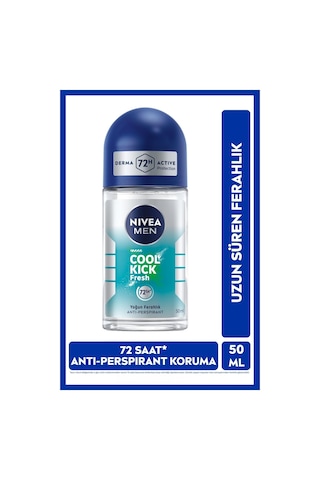Men Erkek Roll-on Deodorant Cool Kick 50ml, 72 Saat Anti-perspirant Ter Koruma, Kaktüs Suyu