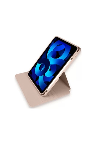 Apple iPad Uyumlu Pro 11 2021 Kılıf Starling 360 Kalemlikli Tablet Kılıf - Rose Gold Arka Kapak