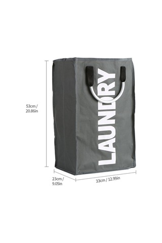 Cbtx Pratik Katlanabilir Kirli Giysileri Yıkama Çamaşır Sepeti Alaşım Saplı Dayanıklı Koyu Gri Diğer