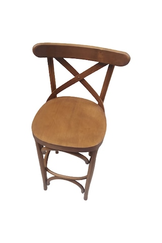 Sandalye Zus709 ÇAPRAZ BAR Model Klasik Mobilya Kayın Torna Retro 1Adet Natüre ceviz renk El Yapım