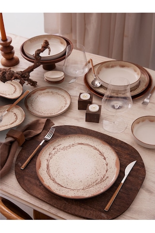 Kütahya Porselen Npmod30yt880914 Moderna 30 Parça Yemek Takımı Tarçın Tarçın