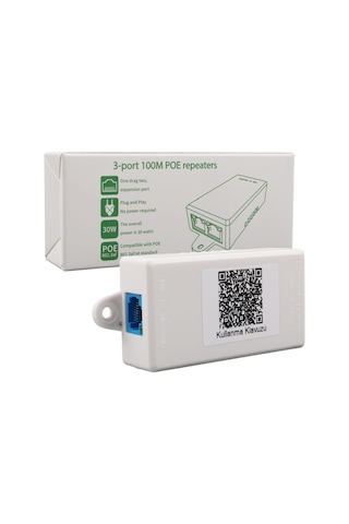 Poe-rp12 1 Port Poe Giriş Besleme+ 2 Port Poe Çıkış 10/100 Plastik Kasa Poe Repeater