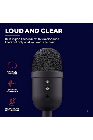 Usb Streaming Mikrofon Pc Podcast Twitch Discord Asmr Youtube Playstation 5 Kondansatörlü Oyun Mikrofonu Yayıncı Mas