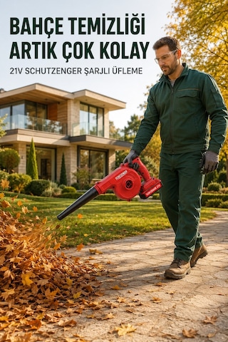 3 Başlıklı Kompresör Şarjlı Hava Üfleme Toz Toplama Kırmızı R1-s7 Araç Mangal Üfleme Yaprak İçin