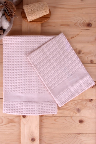 Baveno Çok Amaçlı Pike Havlu Seti 40 x 60 - 60 x 110 2'li Pembe